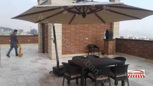 چتر پایه کنار هشت ضلعی